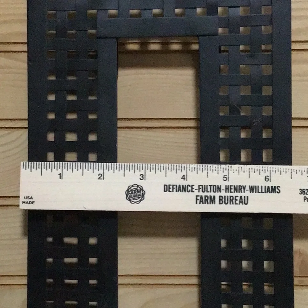 Vintage Black Metal Wall Geometric Woven Check Design Candle Holder Wall Sconces